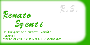 renato szenti business card