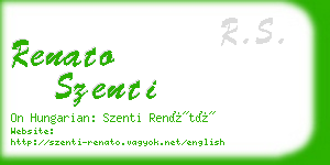 renato szenti business card